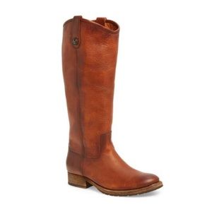 Size 7 Frye Melissa Button Lug Tall Boot Cognac